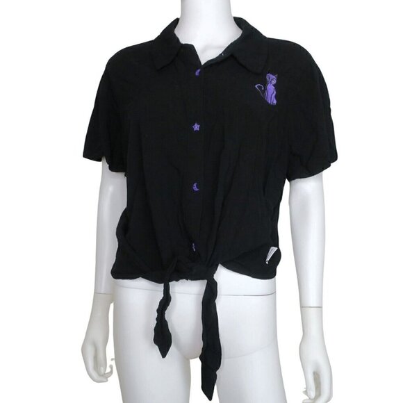 Hocus Pocus Tie Front Shirt Her Universe Sanderson Sisters Halloween Women's XXL - Picture 2 of 5